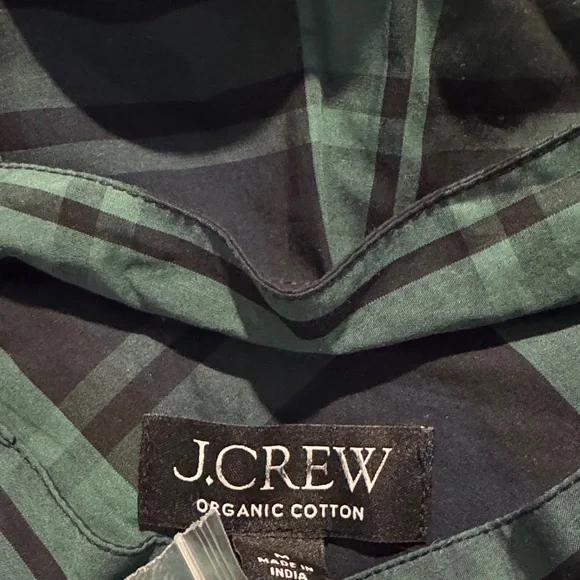 NWT J. Crew Women’s Fresco Top with Jewel Buttons Black Watch Tartan Holiday - Picture 9 of 10